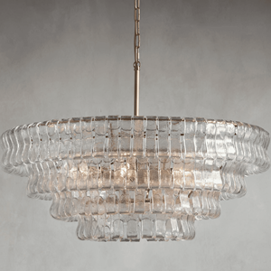 Lámpara Colgante Moderna Nórdica para Comedor con Techo a Dos Aguas, Lámpara de Techo para Hotel, Cristal Transparente Texturizado Ahumado, Lámpara Colgante para Isla de Cocina - Product Image 1