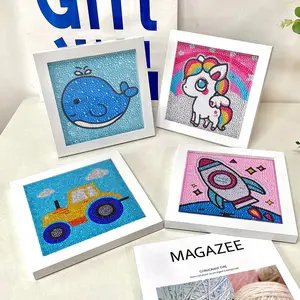 Auto Einhorn Dolphin Rocket 5D Diamant Malerei Kit für Kinder Geschenk Kinder Diamant farbe Produkte mit Rahmen Lernspiel zeug