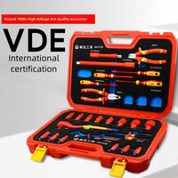 25 pièces : Coupe-fils diagonaux isolés certifiés VDE IEC 1000V, tournevis isolés et jeu de cliquets isolés