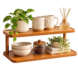 Organizador de Baño de Bambú de un Solo Nivel, Hecho a Mano, Duradero, de Lujo, para Brochas de Maquillaje y Productos para el Cuidado de la Piel - Product Image 3