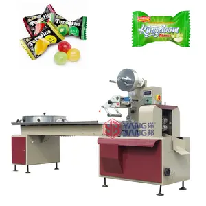 Voll automatische horizontale Süßigkeit verpackungs maschine der CE-Zertifizierung mit automatischer Fütterung platten YB-800