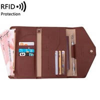 Portefeuille de voyage en cuir PU en gros, étui de protection RFID pour passeport, portefeuille de passeport en cuir pour femme, étui de protection RFID pour passeport