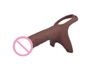 Dildo Strap-On Pria Silikon Berongga <span class=keywords><strong>Penis</strong></span> Buatan Pembesar <span class=keywords><strong>Penis</strong></span> Mainan Seks Lembut untuk Digunakan - Product Image 2