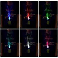 Lanières lumineuses LED, création multicolore, rondes, pour adultes, cadeaux d'événements, lumières LED lumineuses, sangle de cou, télécommande, lanière en TPU