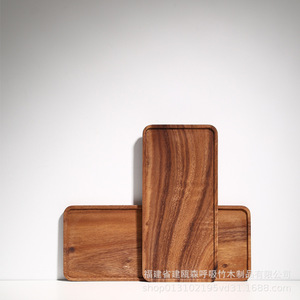 Plateau en bois de noyer d'Amérique du Sud, rectangulaire, en bois massif, fait à la main, pour servir du thé ou du café - Product Image 2