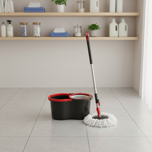Juego de Trapeador Giratorio Telescópico con Cubeta, Venta Directa de Fábrica, Sistema de Limpieza con Rotación de 360° para Pisos, Herramientas de Limpieza para el Hogar - Product Image 1