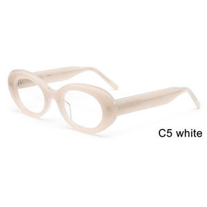 Cat Eye acetato occhiali ottici unici ovali spessi Design esterno con cornice graziosa tempie di colore per forma di diamante-commercio all'ingrosso di fabbrica - Product Image 4