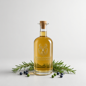 Bouteille en verre super flint de 500 ml avec bouchon en liège, vide, pour spiritueux, vodka, whisky, gin, acceptant le logo personnalisé et la boîte d'emballage – Vente en gros directe usine - Product Image 3