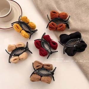 Pince à cheveux bordeaux avec nœud, 12 cm, outil de fixation pour queue de cheval haute, pour femmes, usage quotidien - Product Image 2