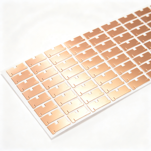 Feuille de cuivre conductrice découpée sur mesure avec adhésif pour languette de batterie et blindage EMI - Product Image 1