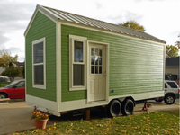 Conteneur de livraison 24/20ft ou 40 pieds, caravane sur roues, sur mesure avec salle de bains