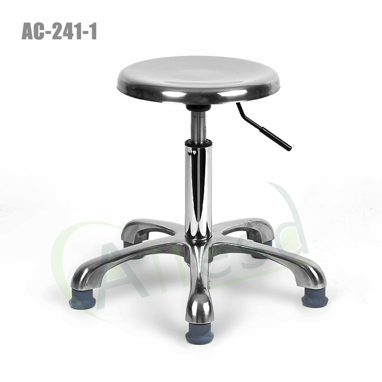 Современные регулируемые по высоте прочные офисные лабораторные стулья из нержавеющей стали для использования в чистых помещениях