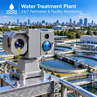Surveillance multi-capteurs extérieure pour la sécurité des zones restreintes des stations d'épuration des eaux, caméra thermique PTZ longue portée