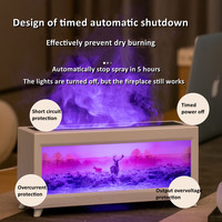 Diffuseur d'aromathérapie à effet flamme 3D, simulation de peinture, diffuseur d'huiles essentielles avec minuterie et veilleuse pour la maison
