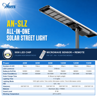 Lampadaires Solaires Intégrés Anern 40W 50W 60W 80W 100W 120W avec Caméra CCTV