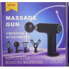 Pistola massaggio ricaricabile Brushless con 4 accessori Shiatsu terapia sollievo per il massaggio profondo del corpo dei tessuti - Product Image 1
