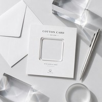Invitation de mariage personnalisée en carton recyclé 300 g/m² 5x7 pouces avec dorure à chaud et impression numérique, gaufrage/débossage, pochette de protection