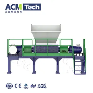 Factory Directly Sale Automatic Double Shaft Shredder For Recycling Plastic Film Wood Tire Industrial Recycling Shredder Machine