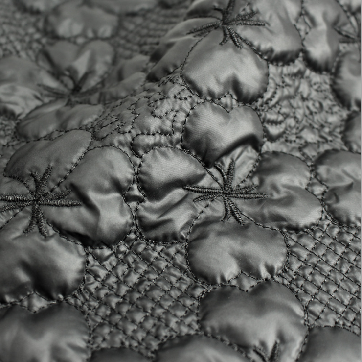 Embroidery fabric quilting garment quilting processing spring textile embroidery fabric quilting cotton compound pleat