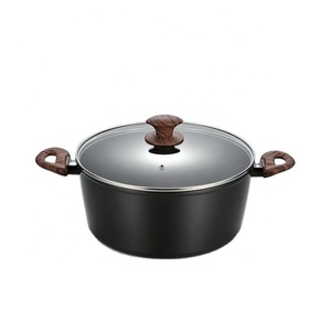 <span class=keywords><strong>Ollas</strong></span> de Cocina Antiadherentes de Aluminio con Asa de Madera de <span class=keywords><strong>Granito</strong></span>, Juego de Cacerolas - Product Image 2