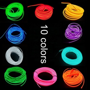 Luces <span class=keywords><strong>LED</strong></span> de Tira para Interiores de Automóviles, Cable EL, Luces de Neón USB, Luces Intermitentes, Kits de Iluminación Ambiental para Decoración Interior de Automóviles - Product Image 2