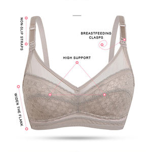 Reggiseno Allattamento Senza Ferretto per Donne in Gravidanza, Taglie Grandi <span class=keywords><strong>75B</strong></span> 75G 95B 95G, in Pizzo Sexy - Product Image 2