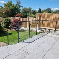 Système de poteau de garde-corps d'escalier en verre sans cadre en acier inoxydable 304 avec balustres et pince pour balcon