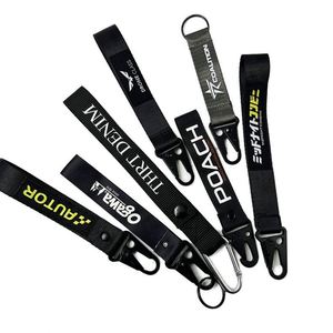 <b>Custom</b> Motorcycle Key Embroidery Buckle Carabiner Hook Clip Label Trend Pendant <b>Keychain</b> - Product Image 1