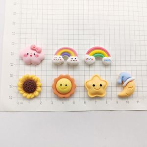 La migliore vendita <span class=keywords><strong>Sun</strong></span> Moon arcobaleno accessori in resina resina charm stella in resina per la decorazione - Product Image 2
