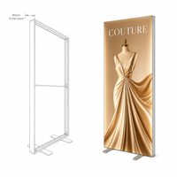 Boîte à lumière Seg à cadre en aluminium ultra-fin avec éclairage double face et couvercle anti-éblouissement pour exposition et salon professionnel