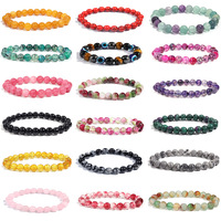 Bracelet pour femmes et hommes, améthystes, cristal de quartz, aquamarines, jades, agates, bracelet élastique