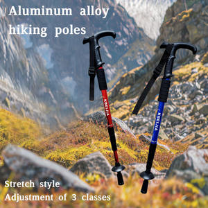 Bâtons <span class=keywords><strong>de</strong></span> randonnée en plein air, bâtons antidérapants <span class=keywords><strong>de</strong></span> <span class=keywords><strong>ski</strong></span> rétractables ultra légers, équipement <span class=keywords><strong>de</strong></span> randonnée multifonctionnel - Product Image 2