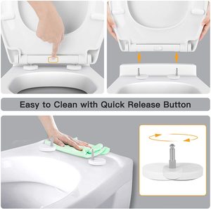 Soft-Close Mechanism O Shape <strong>Toilet</strong> <strong>Seat</strong> with <strong>Quick</strong> <strong>Release</strong> Function for Easy Cleaning - Product Image 4