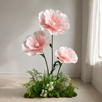 Fleurs de pavot artificielles géantes faites à la main en mousse pour installation florale, décoration de mariage, Pâques, remise de diplôme, événements, respectueuses de l'environnement