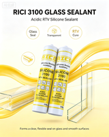 Scellant en silicone à base d'acétate RTV, scellant acide pour verre, pour la construction de portes et fenêtres