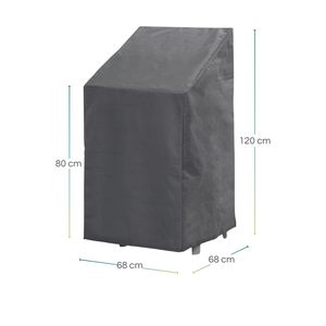 Funda para silla de exterior, 68x68x120 cm, poliéster, impermeable, protección contra la lluvia y el polvo, almacenamiento de sillas apilables - Product Image 2