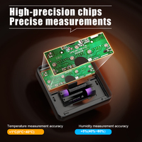Jam dinding Desktop pintar, dengan presisi tinggi Digital Sensor Kelembaban Suhu baterai ABS awet dua bagian No 7