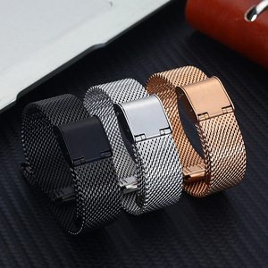 <span class=keywords><strong>Bracelet</strong></span> de montre de luxe en acier inoxydable milanais à trois maillons, <span class=keywords><strong>bracelet</strong></span> de remplacement en métal compatible avec le tracker d'activité Mi Band - Product Image 5