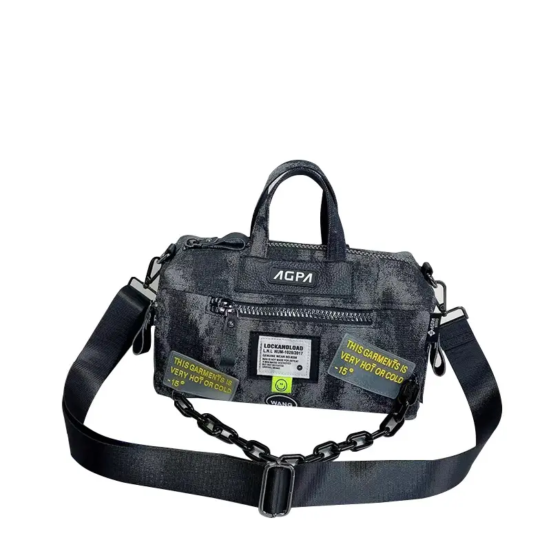 Nieuw Ontworpen Retro Denim Crossbody Handtas Met Brede Schouderbanden Sporttas Voor Dames Sport Reizen Plunjezak