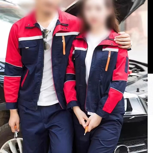 Work Clothing Working Clothes for Men Women Coverall for Workmen Two Tone Uniform Car Workshop Labor Suit Cotton <b>Mechanical</b> Suit - Product Image 2