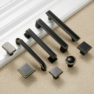 Chinese Style Cabinet Handles Zinc Alloy Rectangle Durable Furniture Hardware For Drawer <b>Door</b> Cupboard - Product Image 1