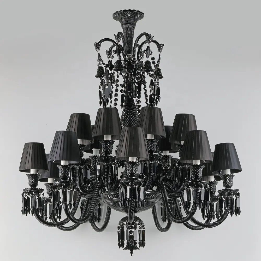 living room kitchen modern crystal luxury indoor home decoration black pendant lights chandelier