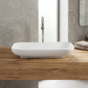 Lavabo rectangulaire blanc Lavabo Lavabo en pierre naturelle populaire Lavabo en marbre pour salle de bain - Product Image 5