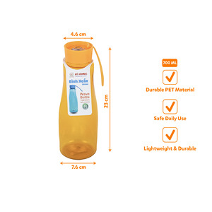 700ml PP Plastic Reusable Lightweight Travel Water Bottle with Twist Lock Lid BPA Free Waterproof & Dishwasher Safe - Product Image 3