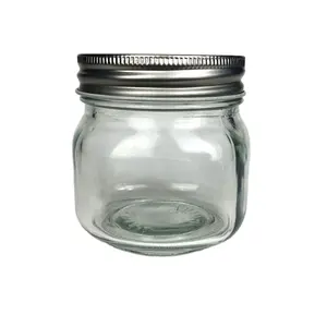 Groothandel 250 Ml Vierkante Vorm Jelly Jam Jar Glas Mason Jar Met Schroefdop