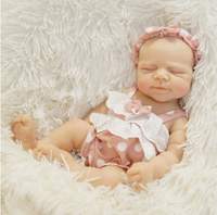 Poupée Reborn en silicone solide de 30 cm (12 pouces), super douce, réaliste, poupée bébé nouveau-né en silicone