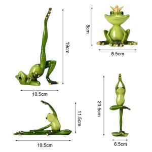 樹脂置物カエルヨガポーズ樹脂工芸品家具装飾動物の装飾品ミックスとギフトとして一致樹脂像 - Product Image 6