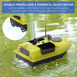 <span class=keywords><strong>Bateau</strong></span> de pêche GPS D18B à commande sans fil avec 3 compartiments à appâts, capacité de charge de 4,4 lb, <span class=keywords><strong>bateau</strong></span> à appâts automatique 400-500 m - Product Image 2