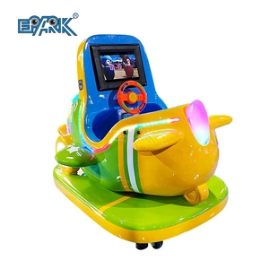 Tàu vũ trụ nhỏ màu xanh lá cây Kiddie đi xe 8 + tuổi trò chơi Arcade hoạt động bằng đồng xu Máy Trò chơi đua xe công viên giải trí 220V - Product Image 4