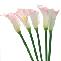 Tinggi alami PU buatan Calla Lily bunga sentuhan nyata grosir untuk ruang tamu dekorasi luar ruangan pernikahan